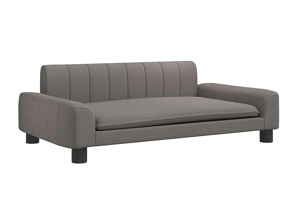 Letto per cani color tortora in tessuto 90x53x30 cm