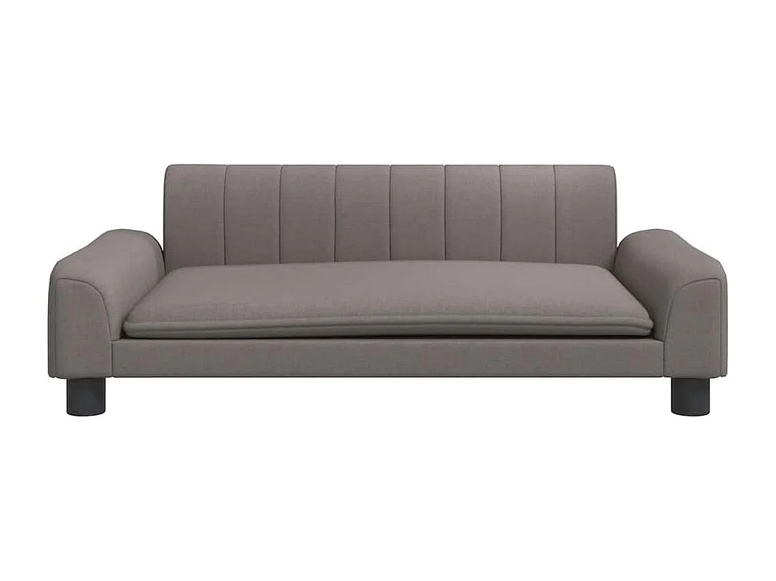 Letto per cani color tortora in tessuto 90x53x30 cm