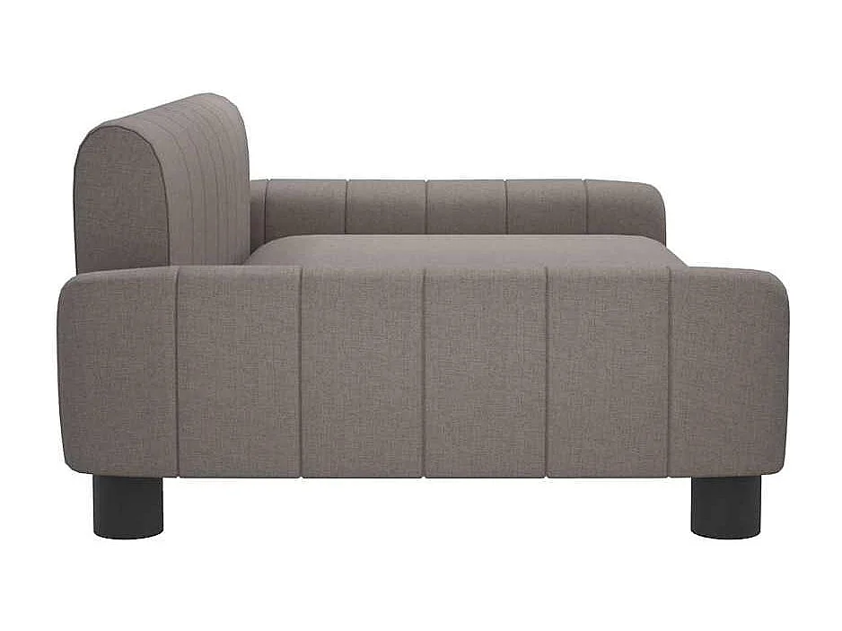 Letto per cani color tortora in tessuto 90x53x30 cm