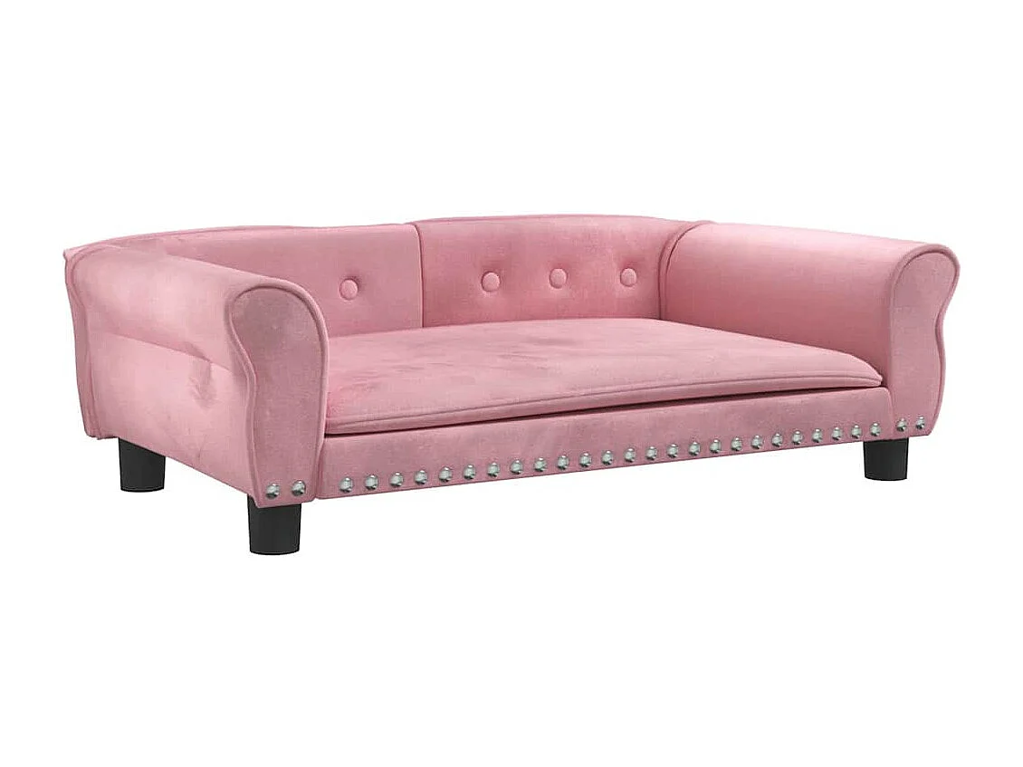 Roze hondenmand 95x55x30 cm fluweel