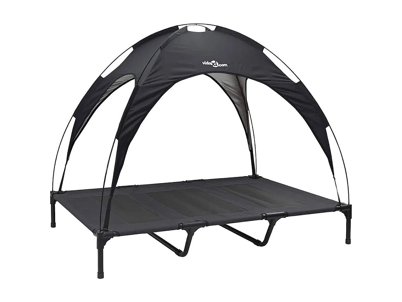 Lit pour Chien Noir xl Acier