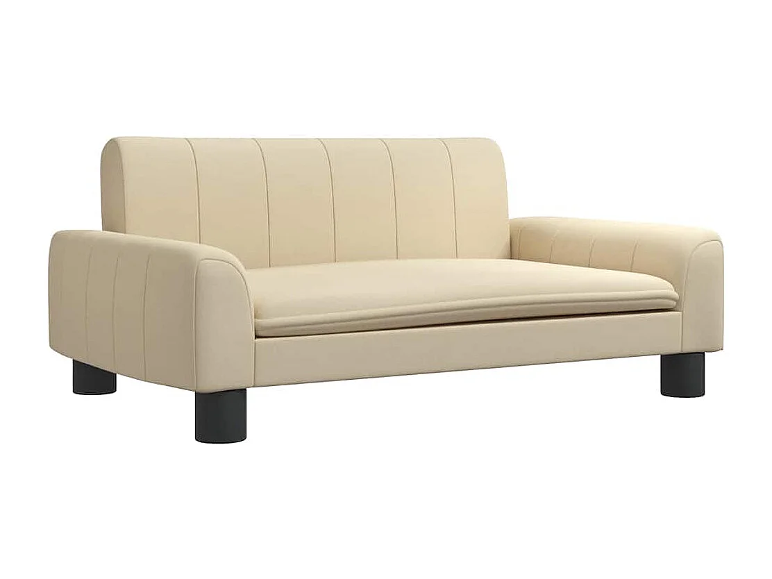 Crèmekleurige hondenmand 70x45x30 cm stof