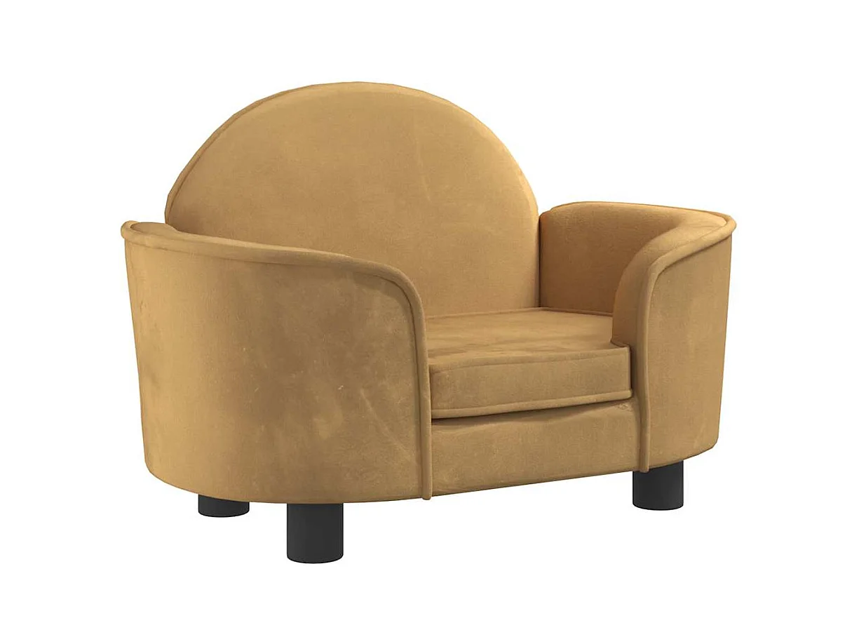 Bruin hondenbed 66x40x45 cm fluweel