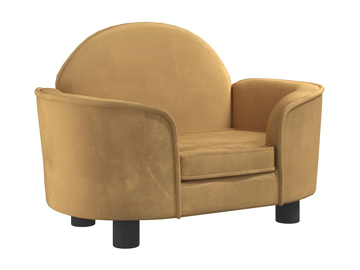 Cuccia per cani marrone 66x40x45 cm in velluto