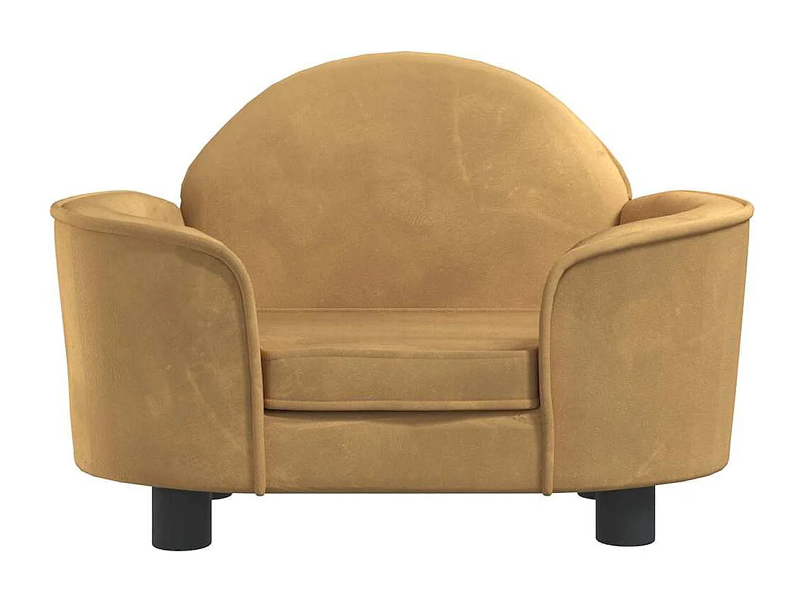 Cuccia per cani marrone 66x40x45 cm in velluto