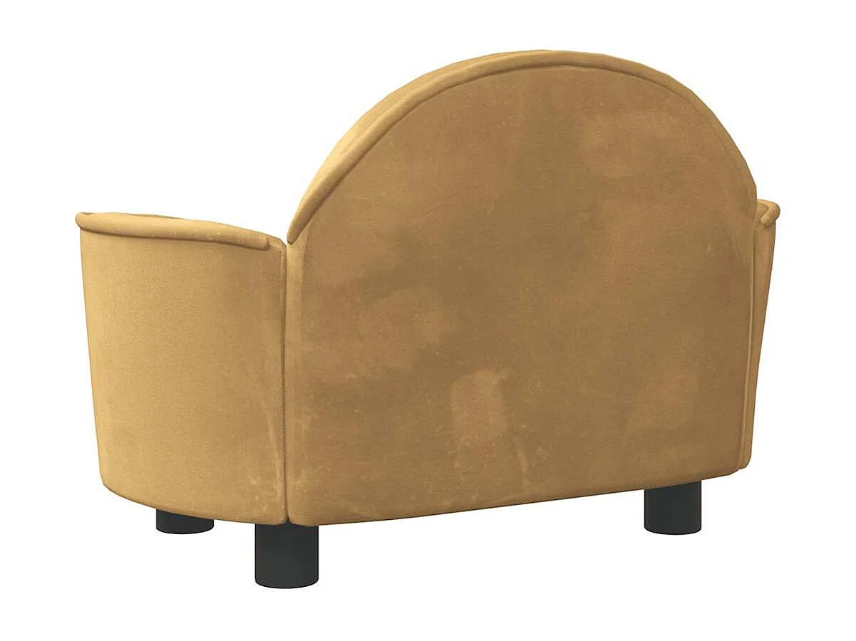 Cuccia per cani marrone 66x40x45 cm in velluto