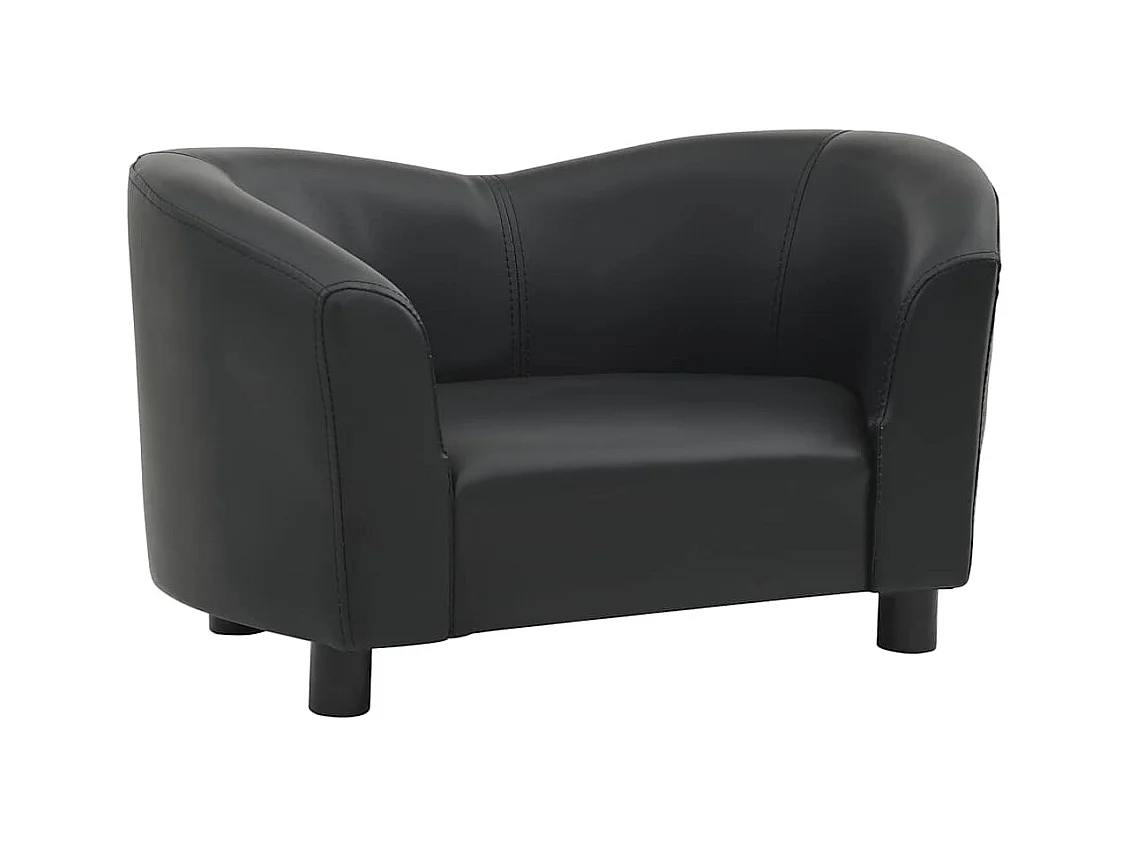Hundesofa Schwarz 67x41x39 cm Kunstleder
