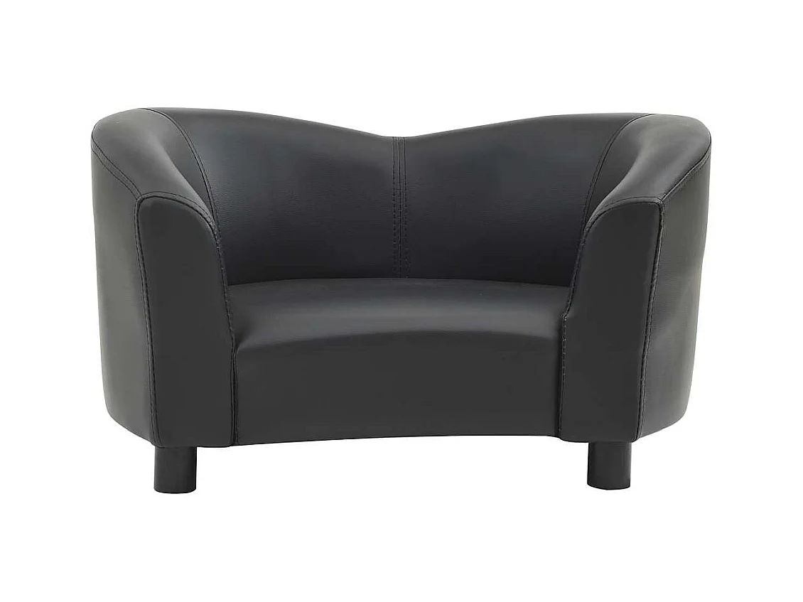 Hundesofa Schwarz 67x41x39 cm Kunstleder