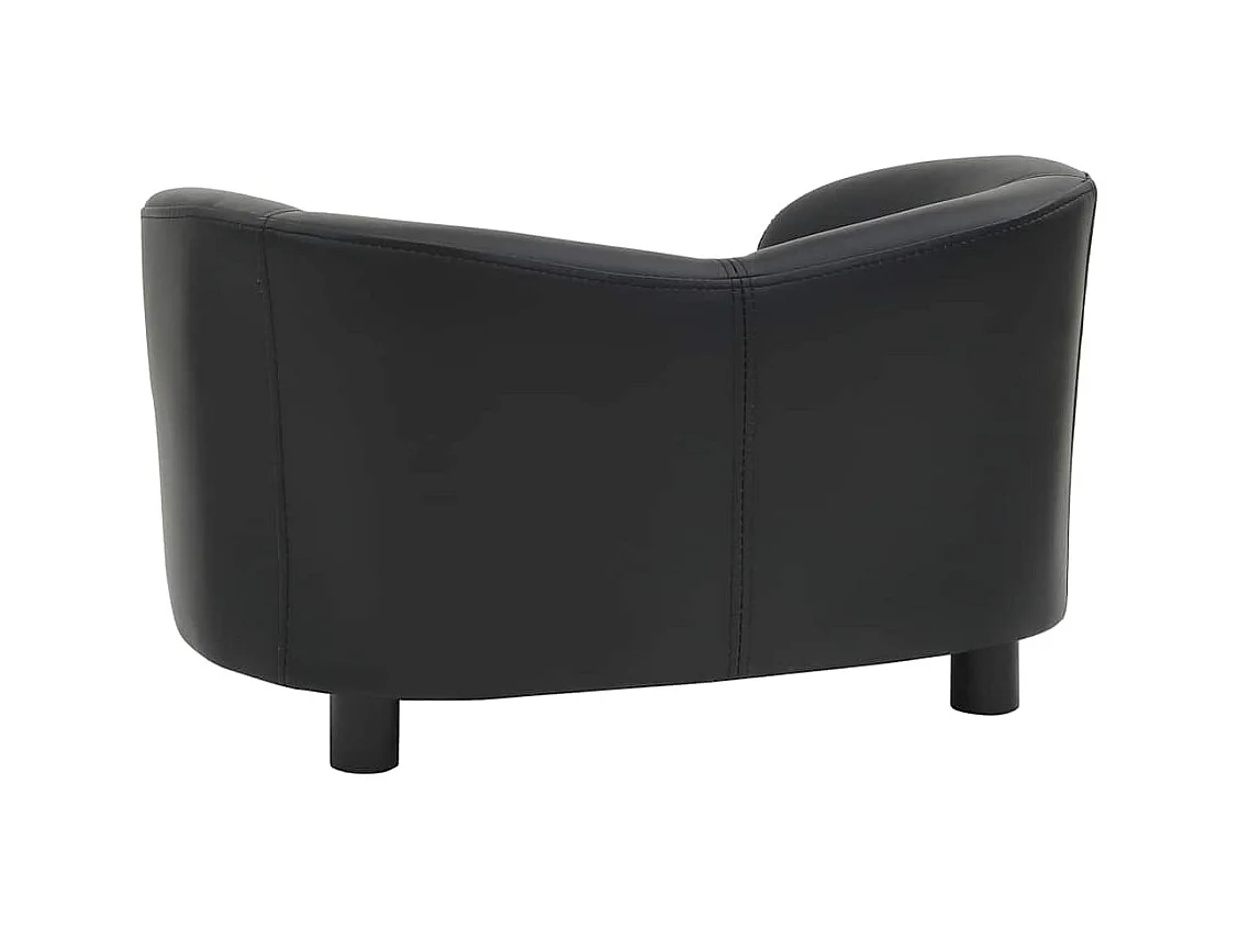 Hundesofa Schwarz 67x41x39 cm Kunstleder