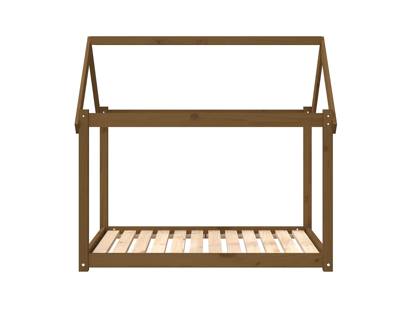 Lit pour chien Marron miel 111x80x100 cm Bois de pin solide