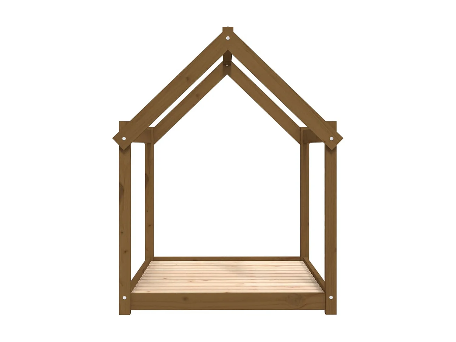 Lit pour chien Marron miel 111x80x100 cm Bois de pin solide