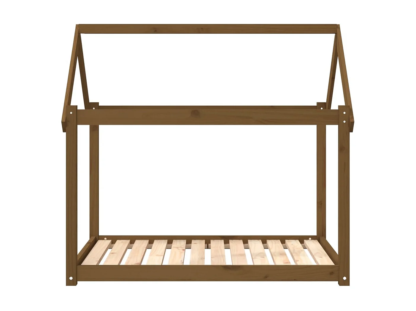 Lit pour chien Marron miel 111x80x100 cm Bois de pin solide