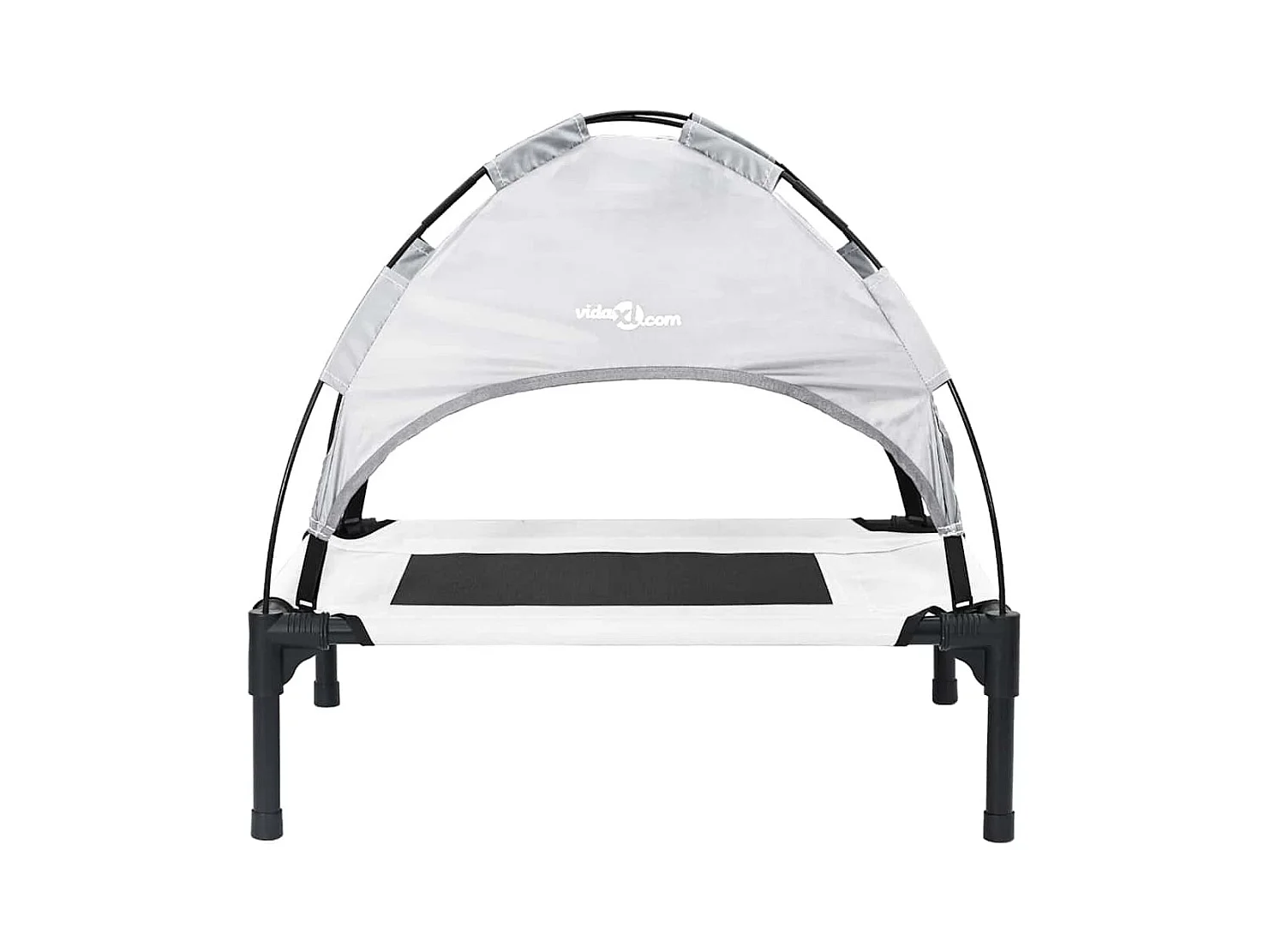 Cama para perros de acero gris plateado