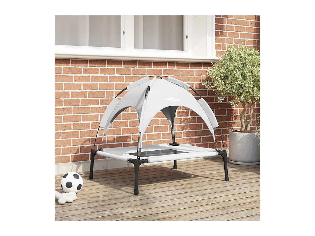 Lit pour Chien Gris argenté m Acier