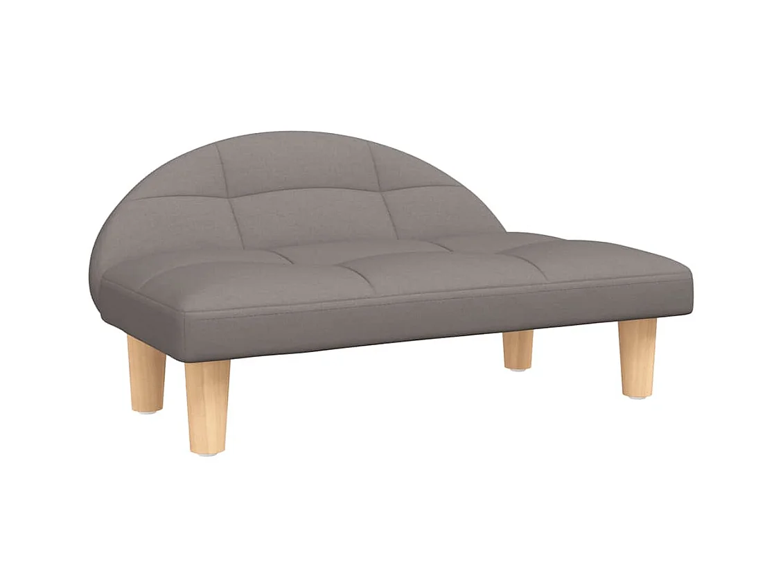 Lit pour chien taupe 70x52x30 cm tissu