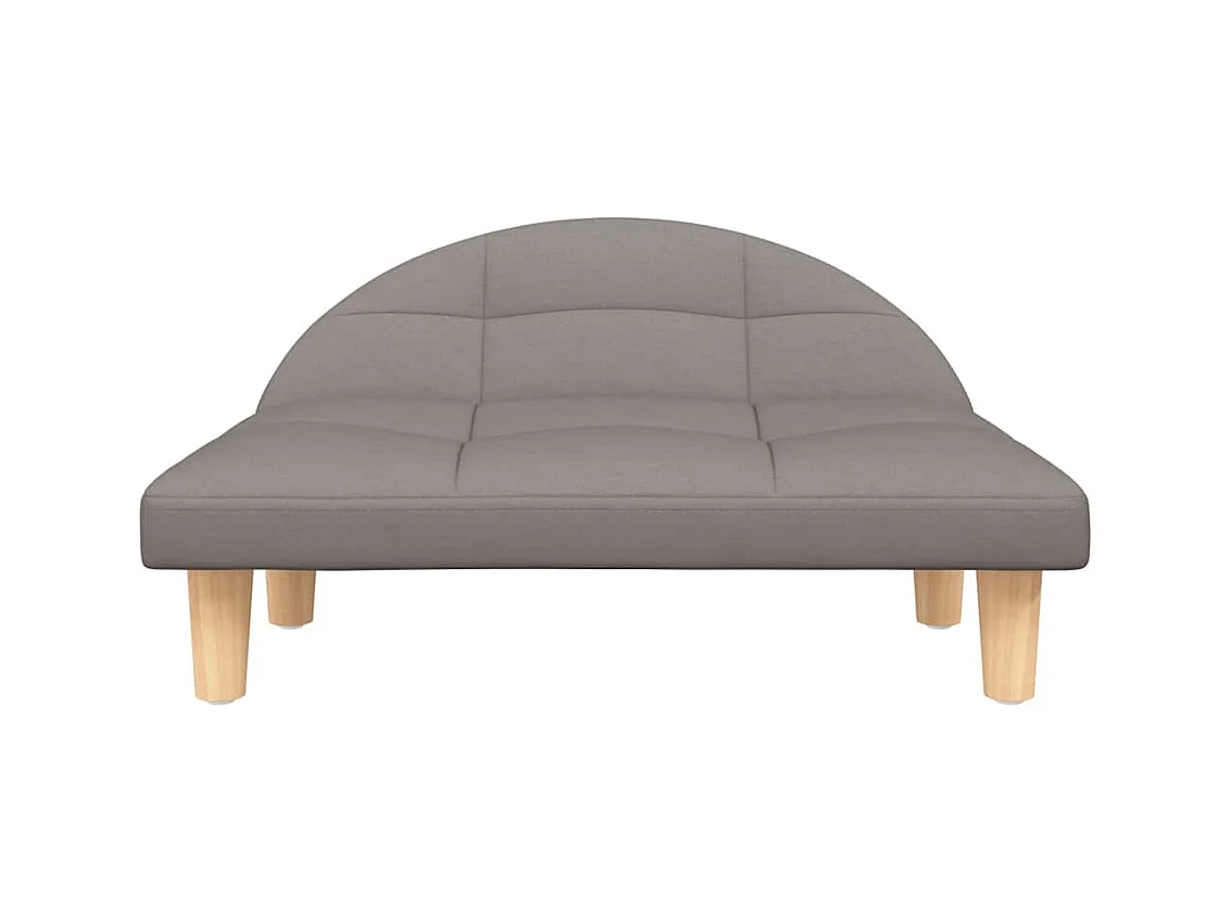 Lit pour chien taupe 70x52x30 cm tissu