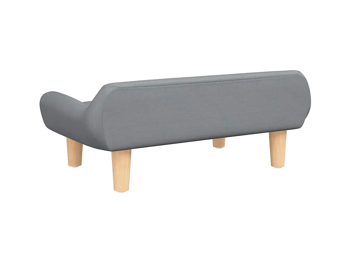 Cama para perro de tela gris claro 70x40x24 cm