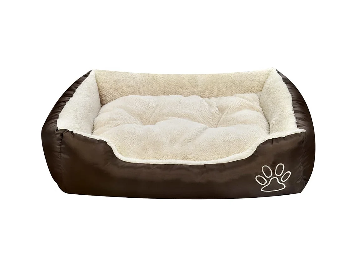 Cama cálida para perros con cojín acolchado L