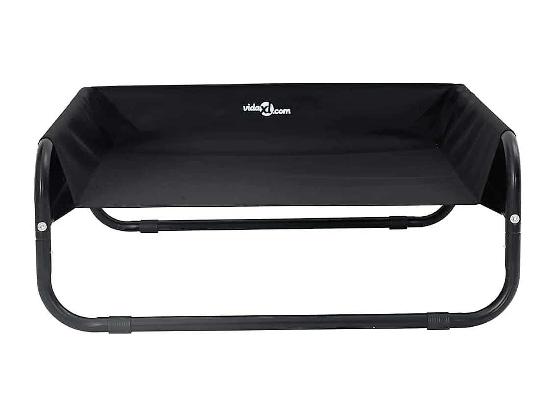 Schwarzes ML-Hundebett aus Oxford-Stoff und Stahl