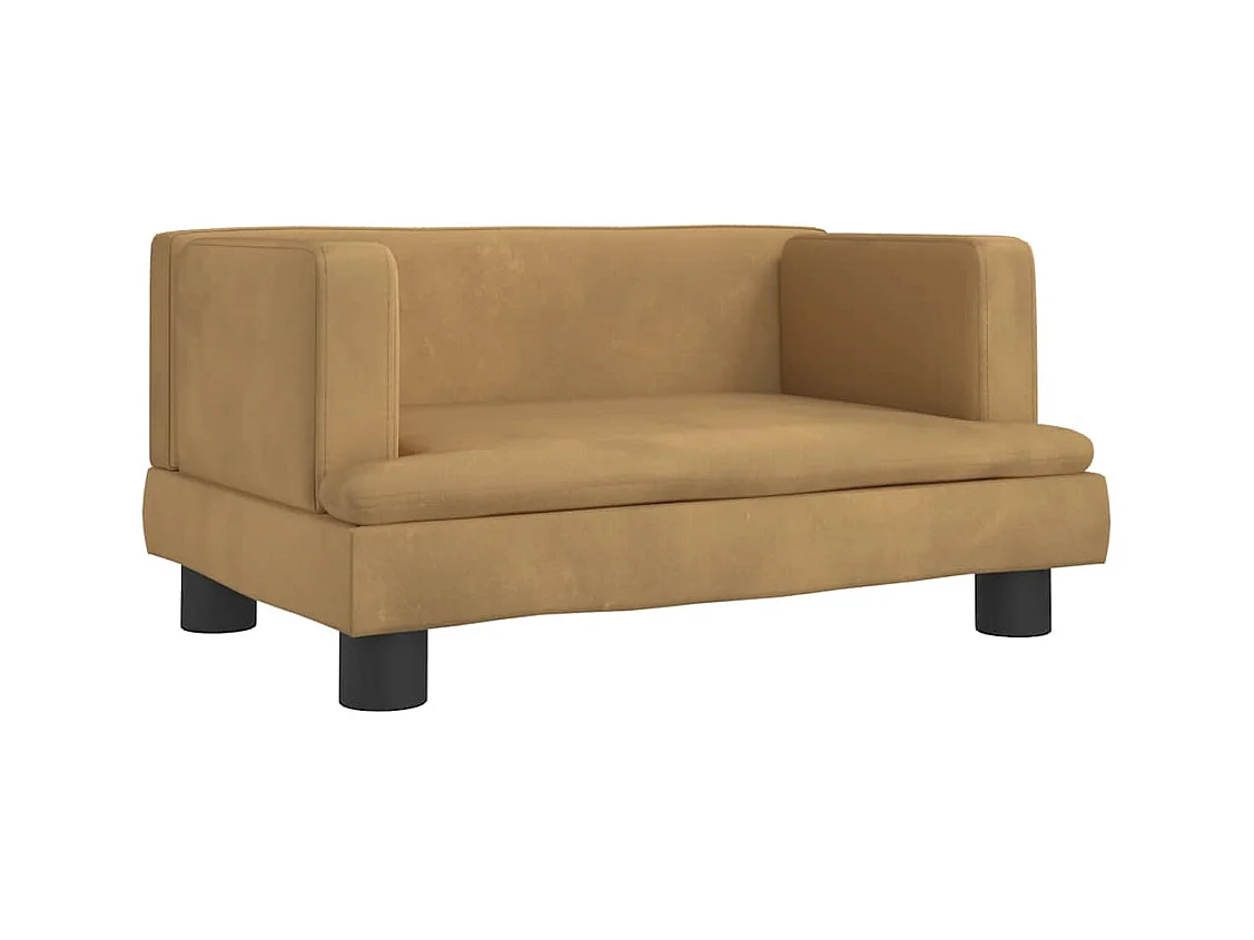 Cuccia per cani marrone 60x40x30 cm in velluto