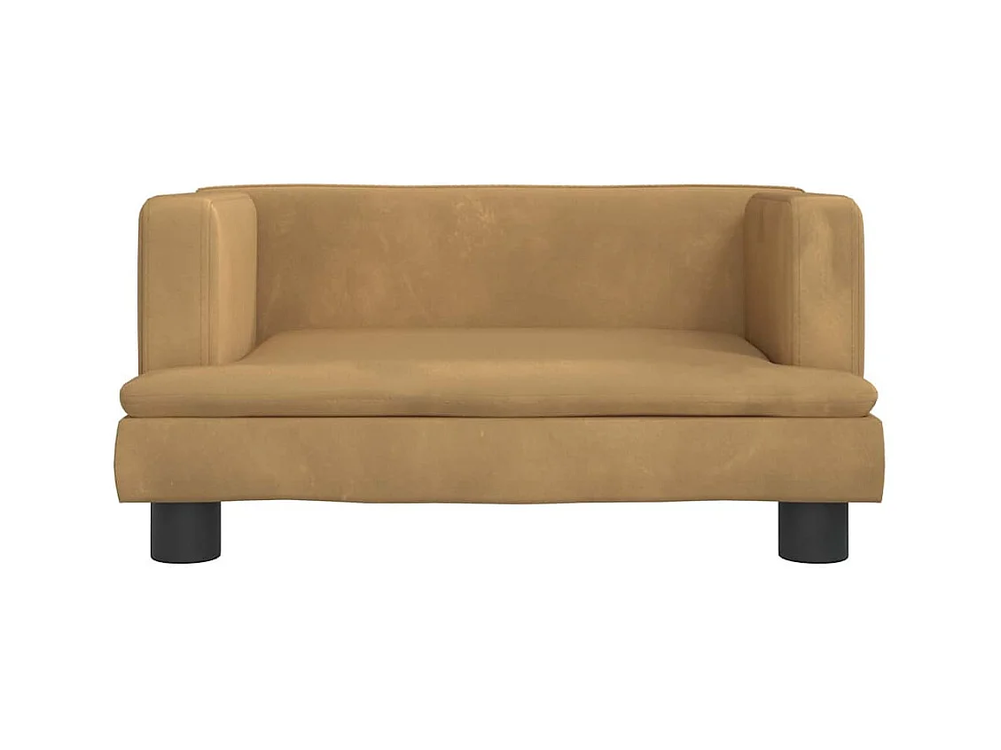 Cuccia per cani marrone 60x40x30 cm in velluto