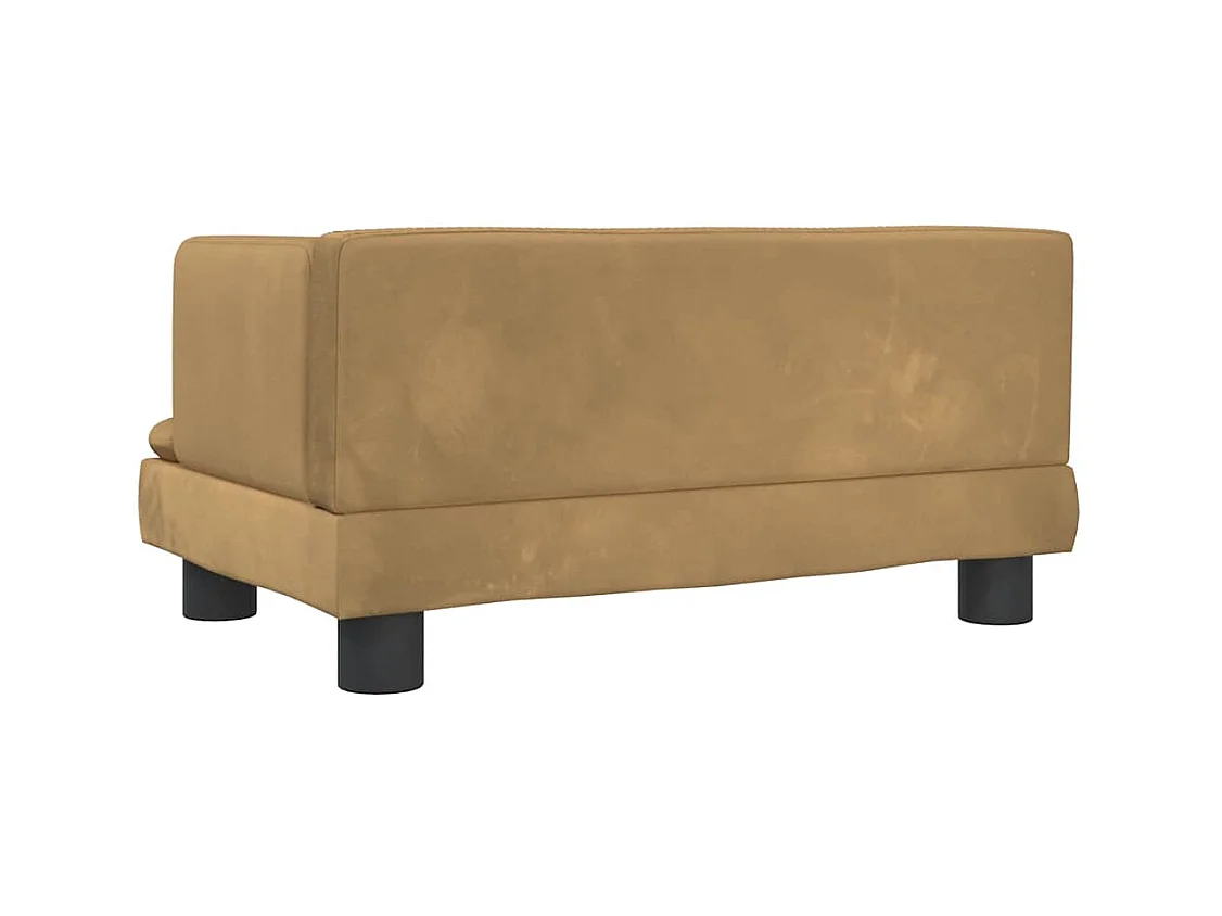 Cuccia per cani marrone 60x40x30 cm in velluto