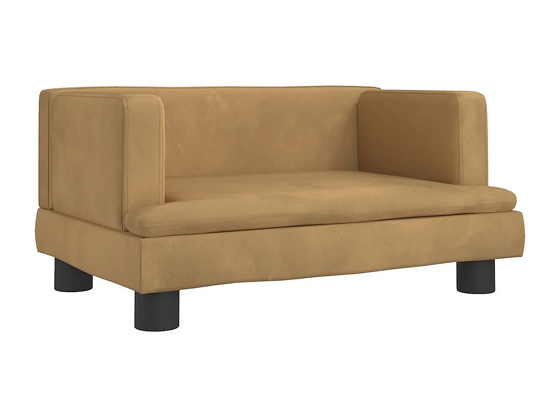 Cama para perro marrón 60x40x30 cm terciopelo