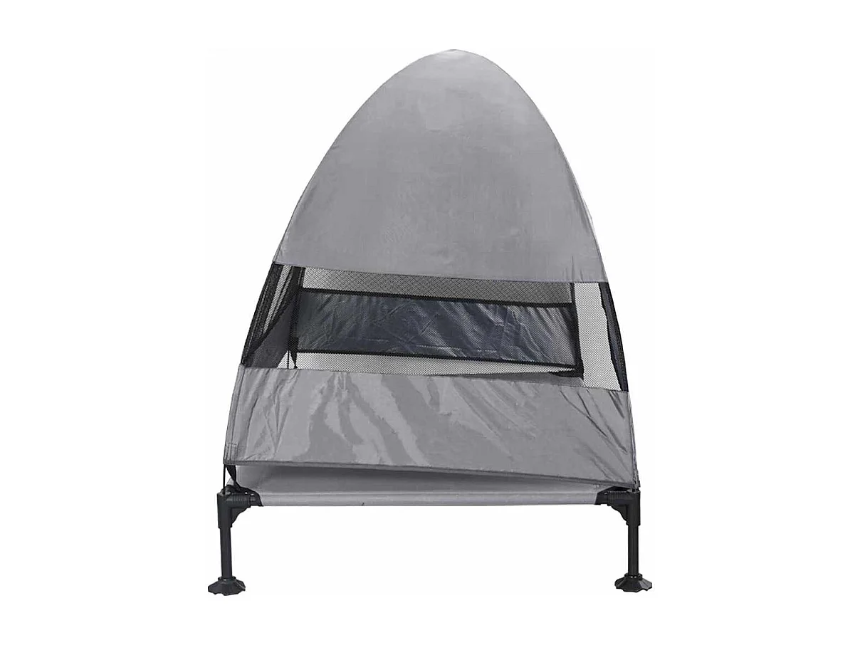 Letto rialzato per cani grigio chiaro 127 x 81 x 108 cm