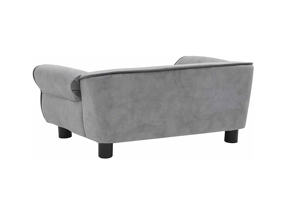 Sofá para perro gris de peluche de 72 x 45 x 30 cm