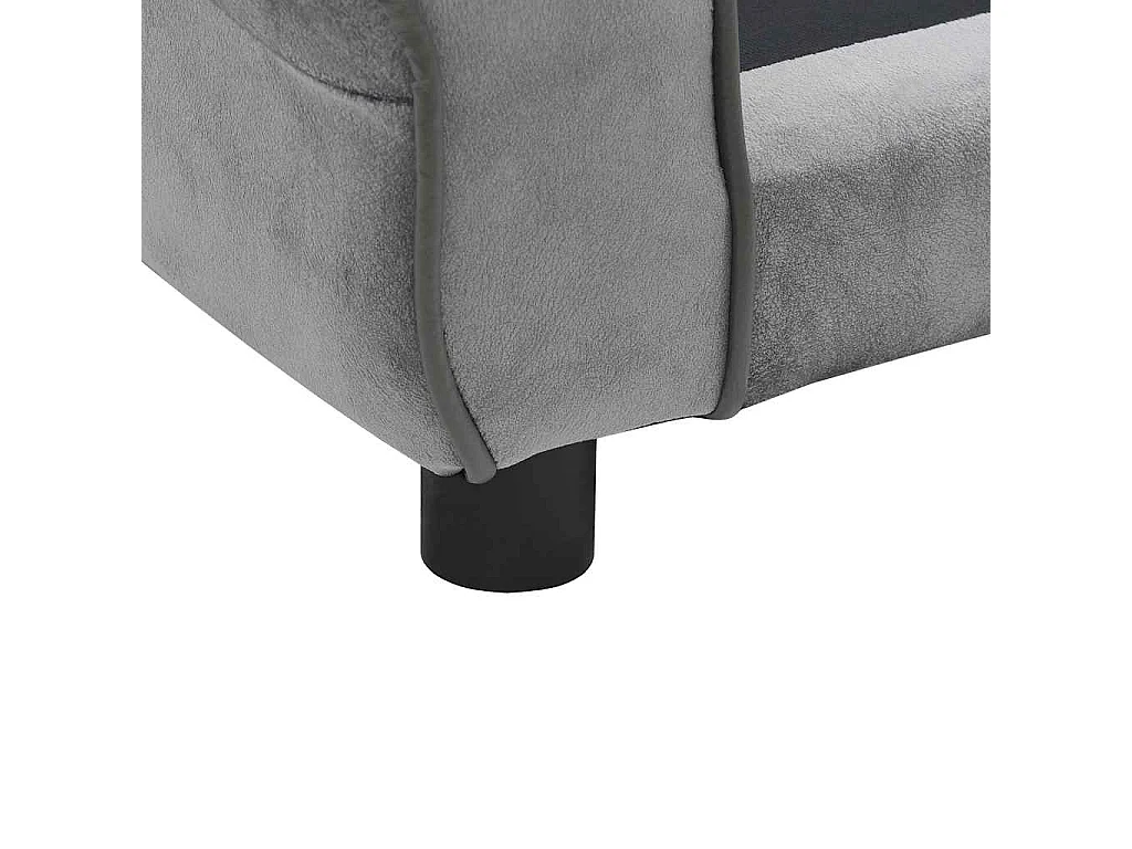 Sofá para perro gris de peluche de 72 x 45 x 30 cm
