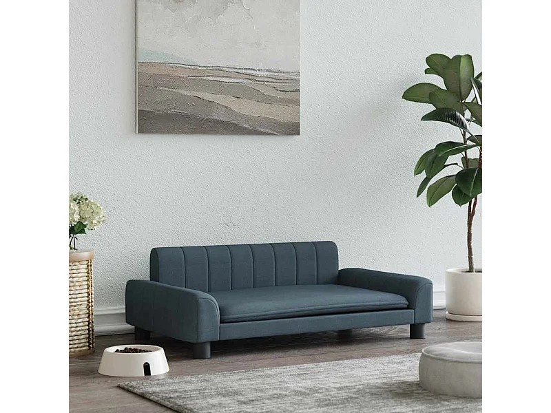 Cuccia per cani grigio scuro in tessuto 90x53x30 cm