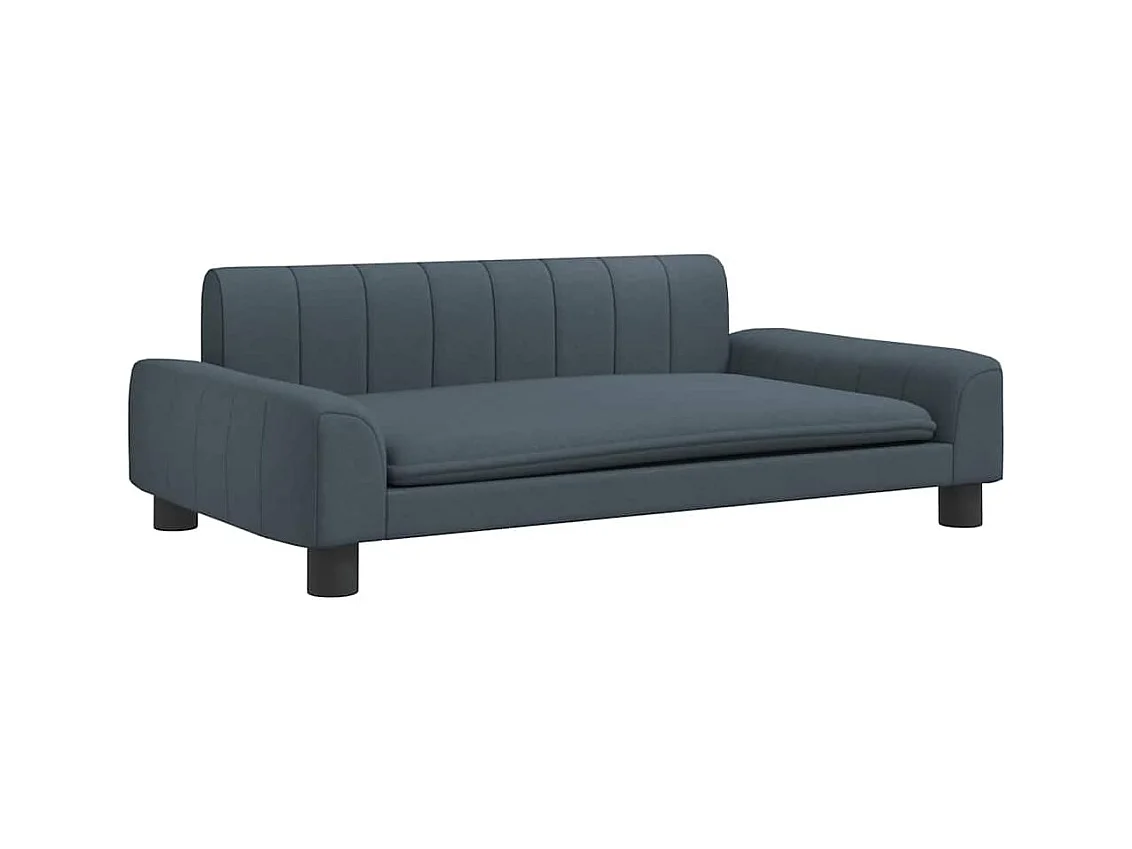 Cuccia per cani grigio scuro in tessuto 90x53x30 cm