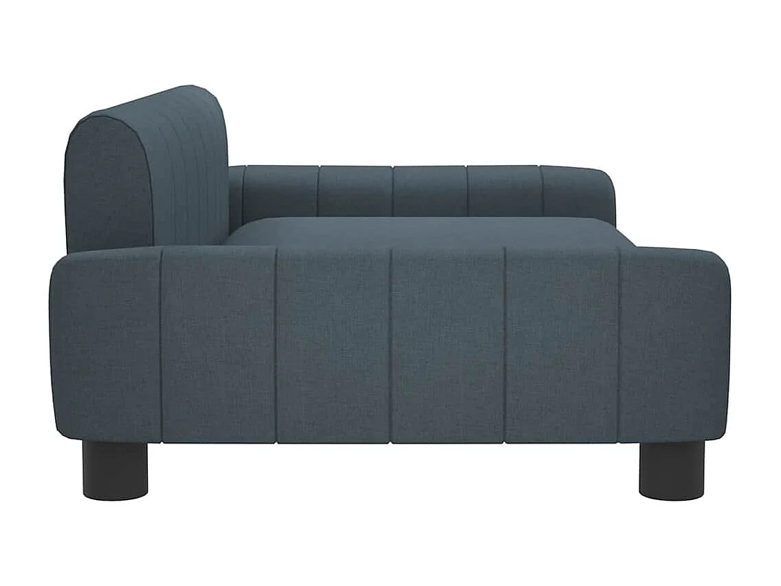 Lit pour chien gris foncé 90x53x30 cm tissu