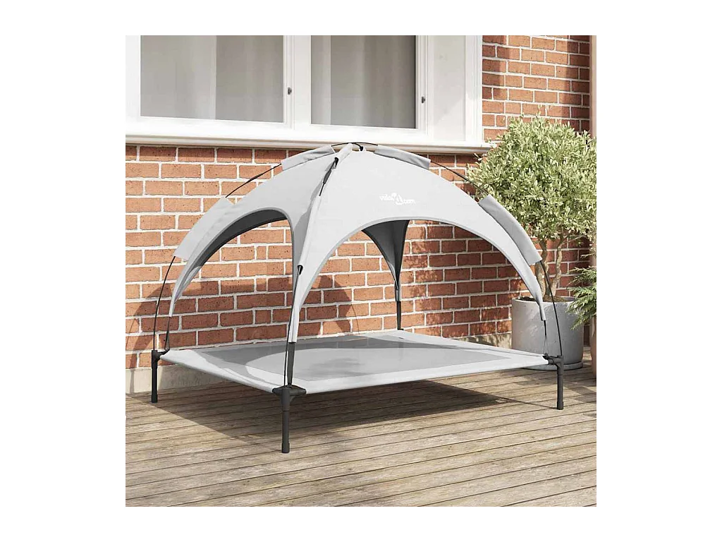 Cama para perros gris plata XL acero