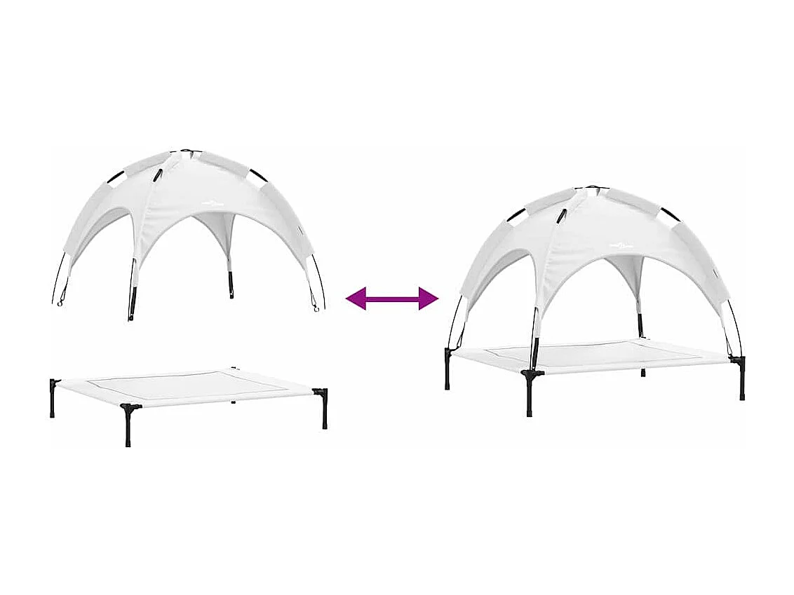 Cama para perros gris plata XL acero