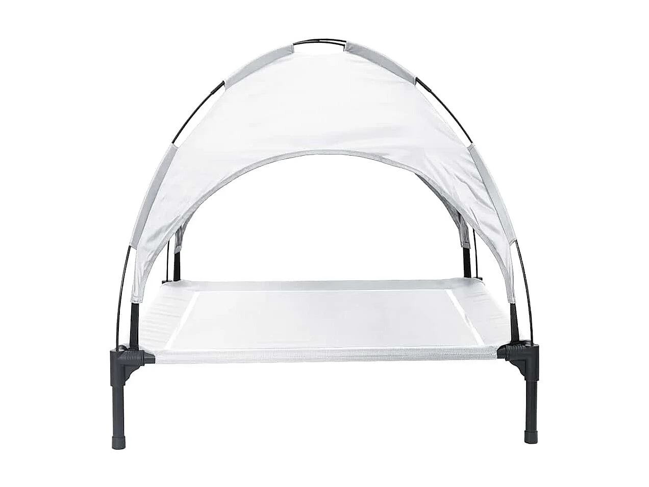 Letto per cani in acciaio grigio argento XL