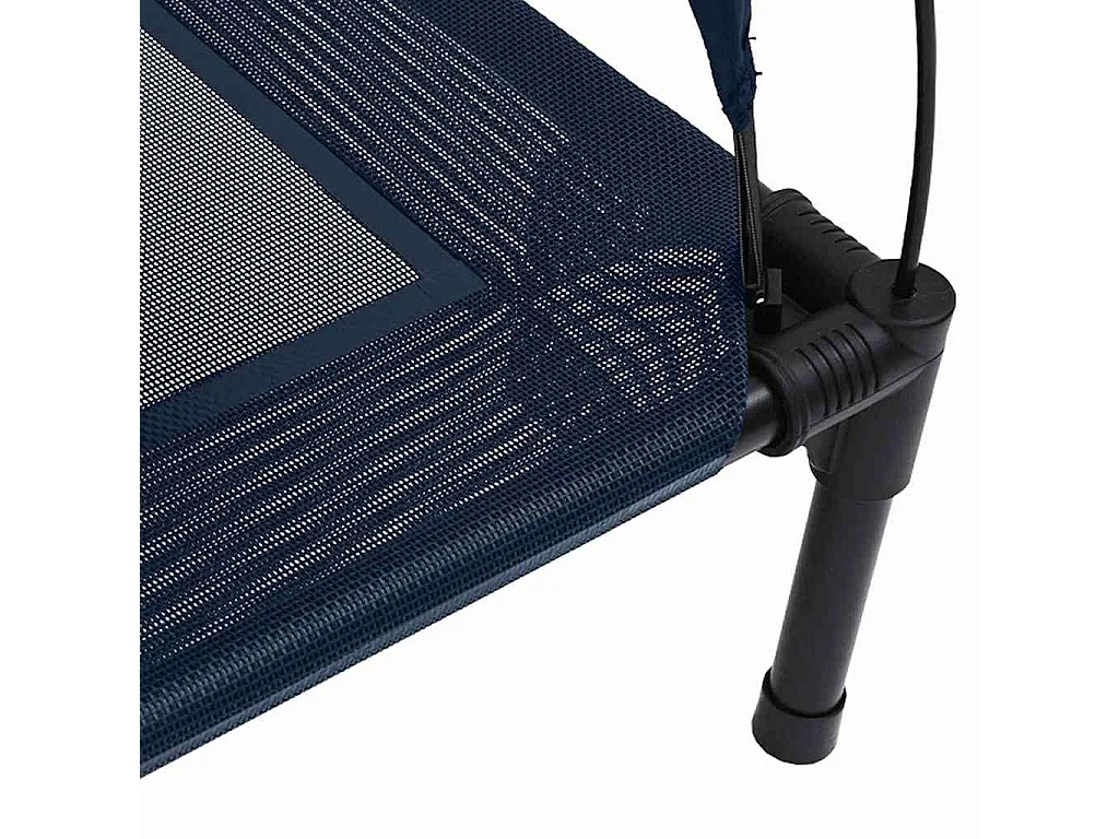 Marineblaues XL-Hundebett aus Stahl