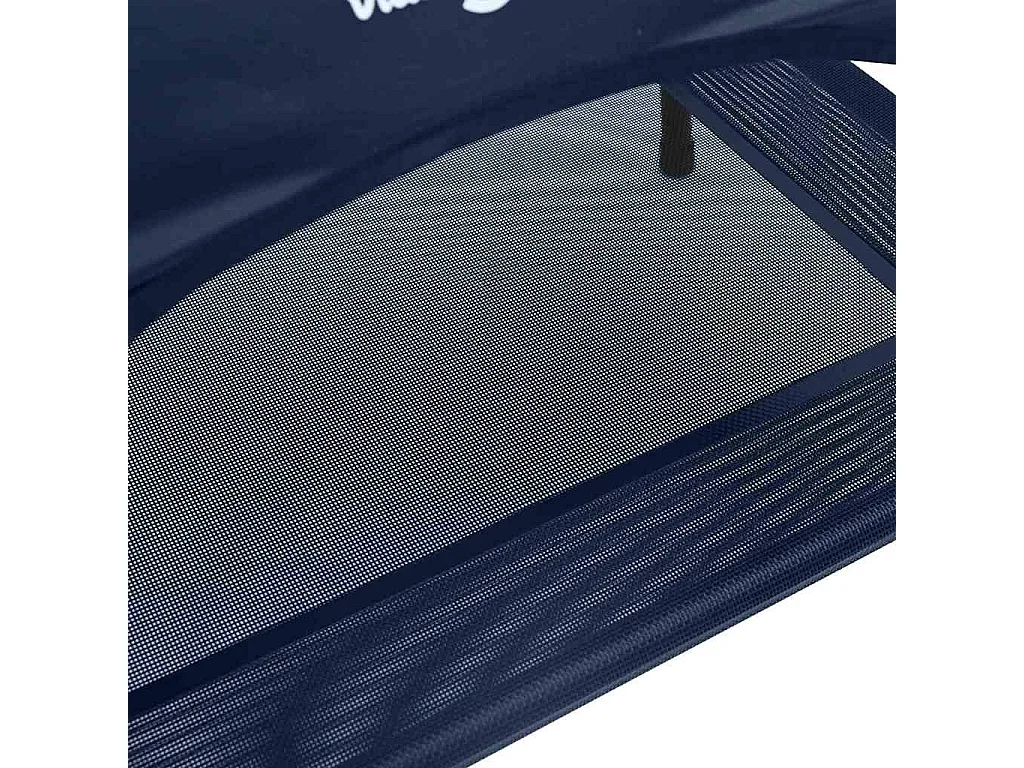 Marineblaues XL-Hundebett aus Stahl