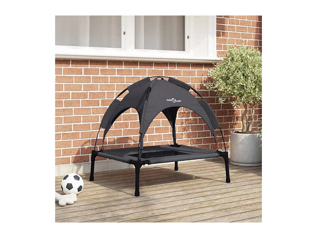 Lit pour Chien Noir m Acier