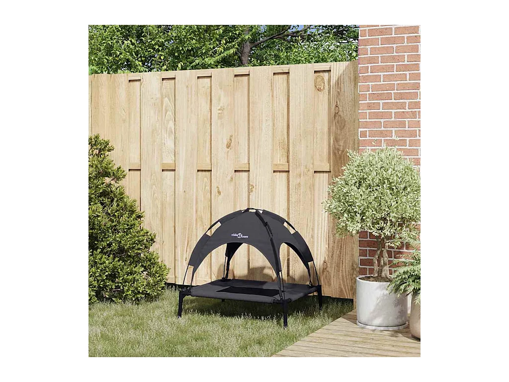 Lit pour Chien Noir m Acier