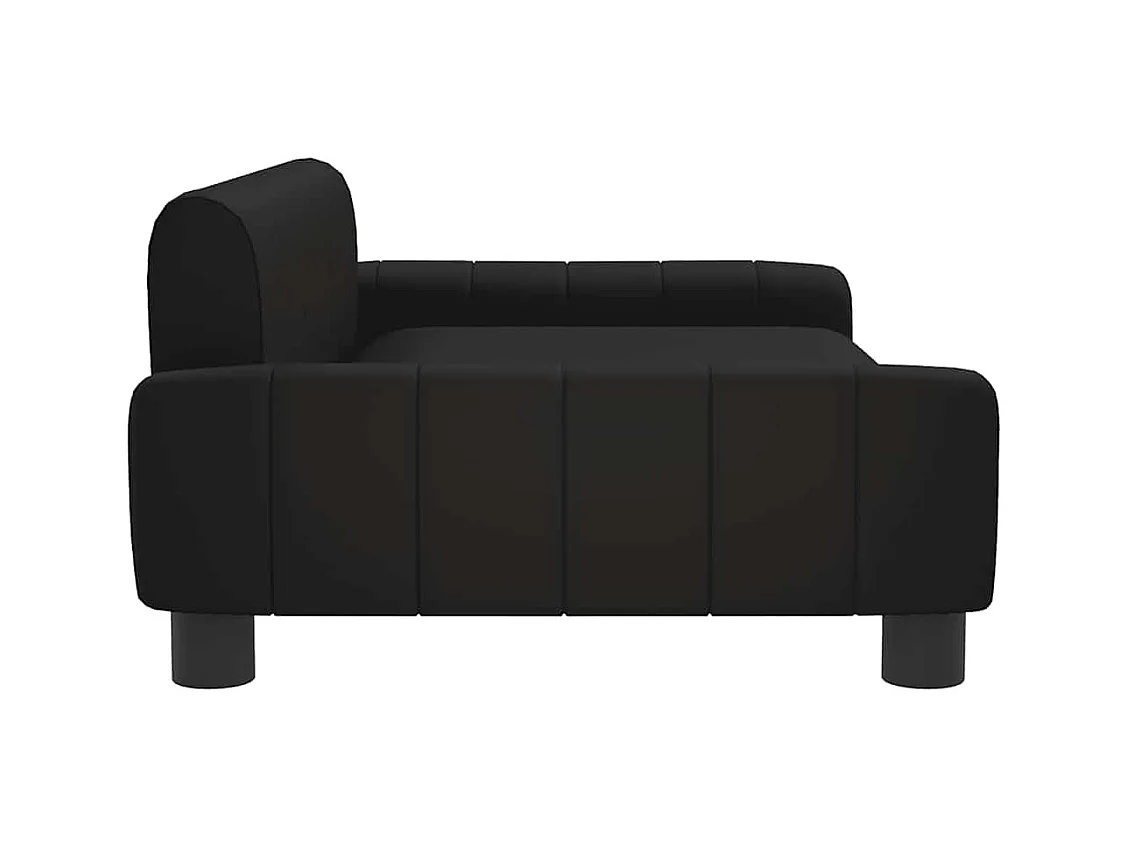 Cama para perro negra 90x53x30 cm piel sintética