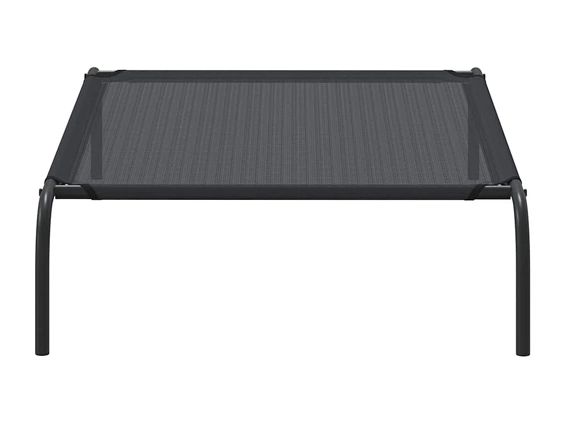 Verhoogd hondenbed Zwart L Textilene