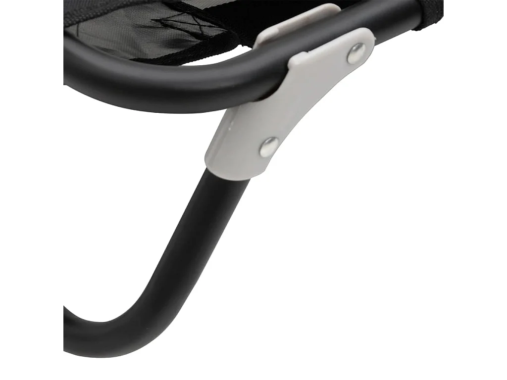 Cama plegable para perros en tejido Oxford antracita y acero