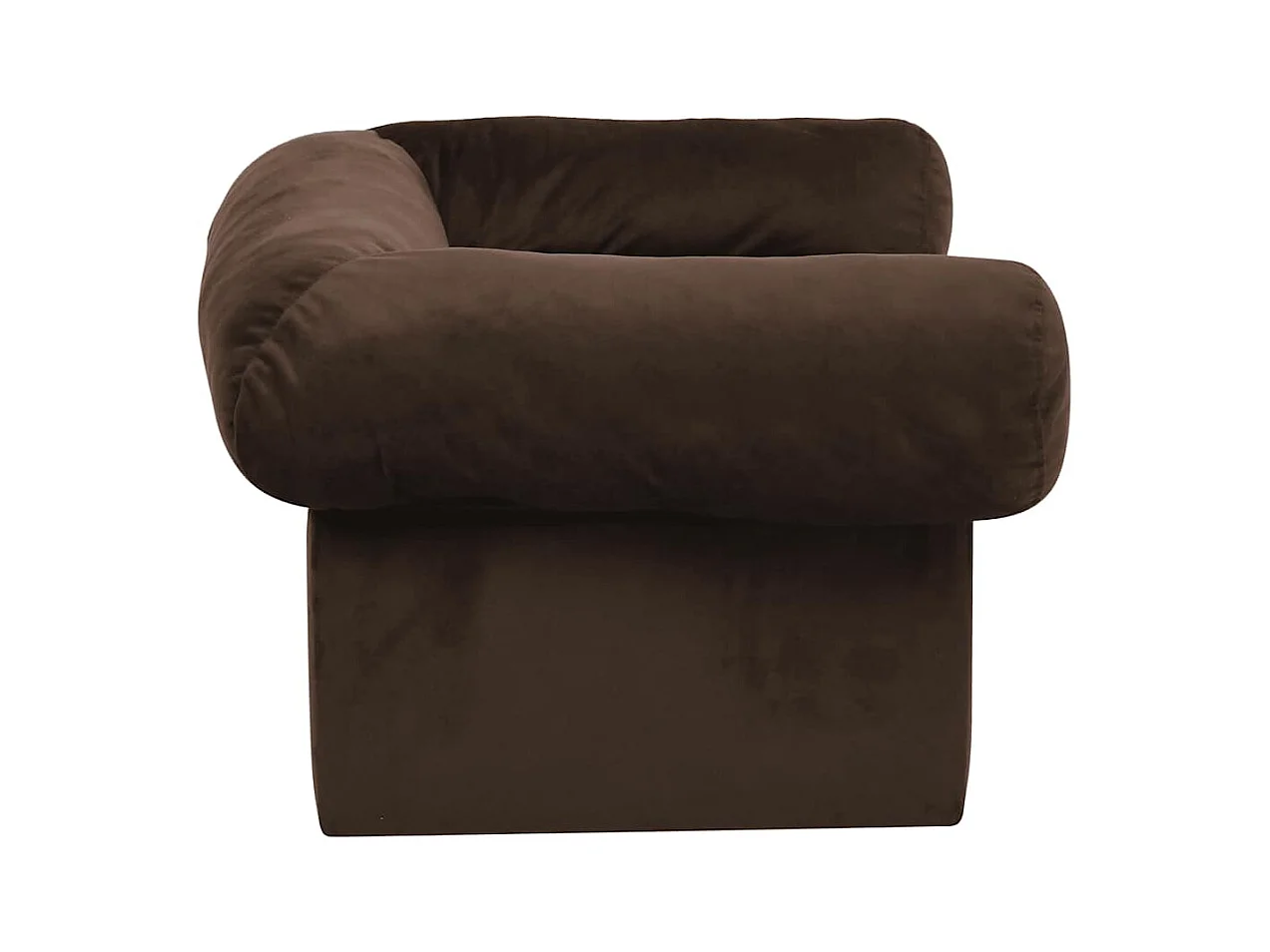 Sofá para perro con cajón Marrón 75x50x38 cm Peluche