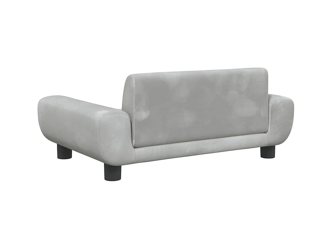 Lit pour chien gris clair 70x45x33 cm velours