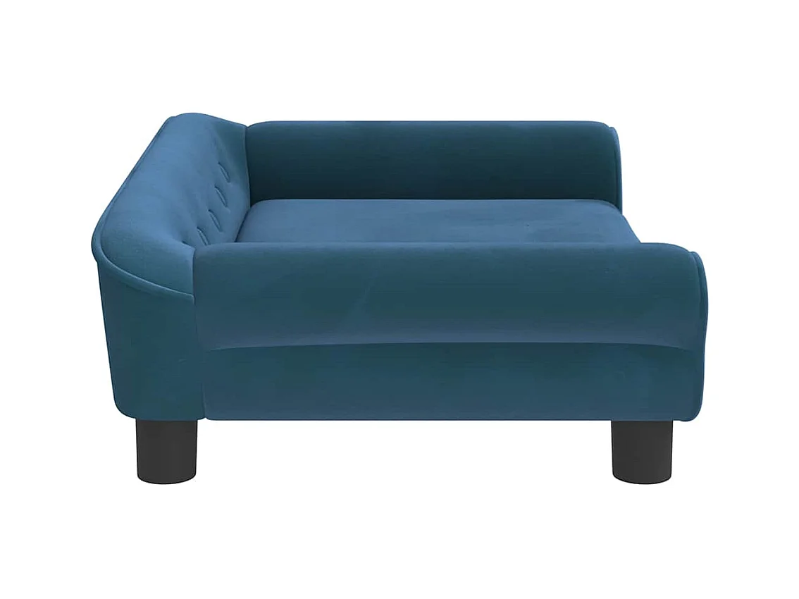 Cama para perro azul 70x48x22 cm terciopelo