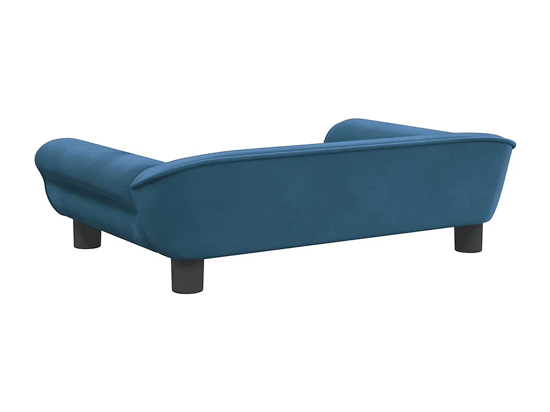 Cama para perro azul 70x48x22 cm terciopelo