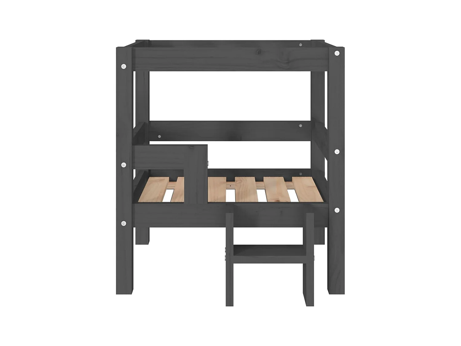 Letto per cani grigio 55,5x53,5x60 cm in legno di pino massiccio