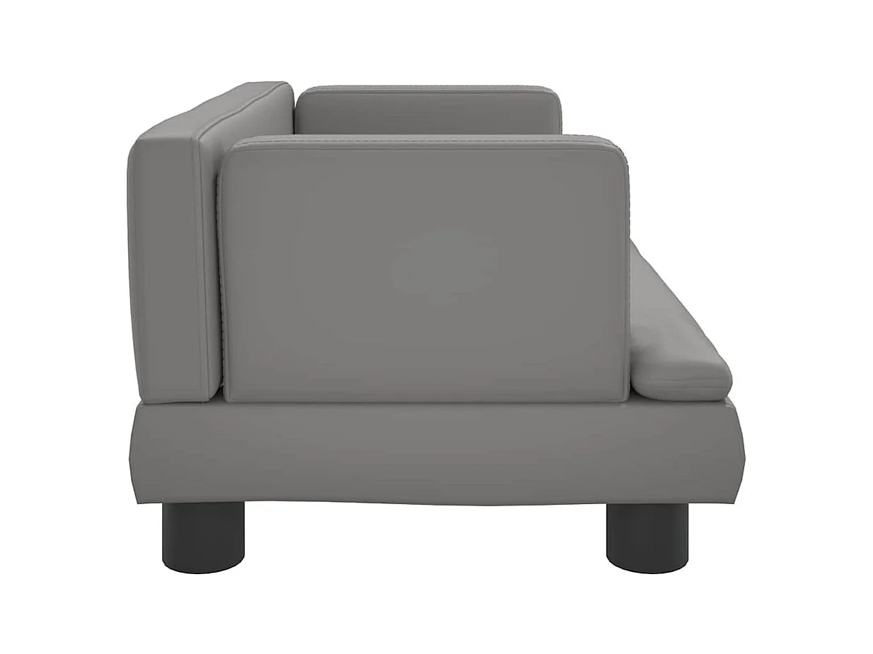 Lit pour chien gris 60x40x30 cm similicuir