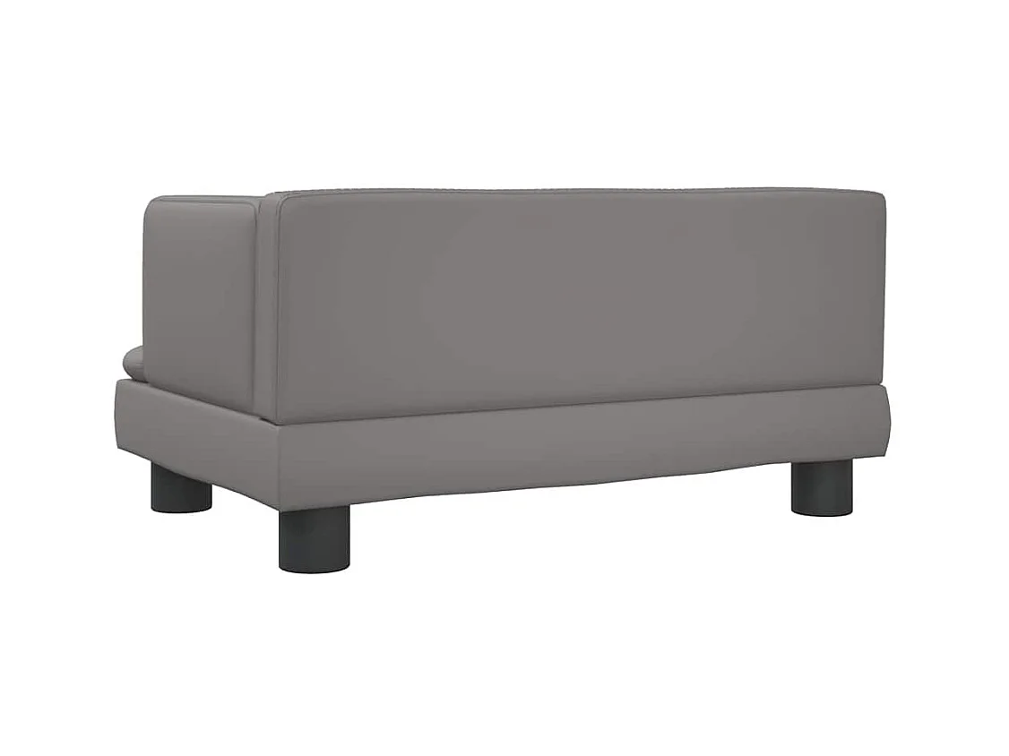 Lit pour chien gris 60x40x30 cm similicuir